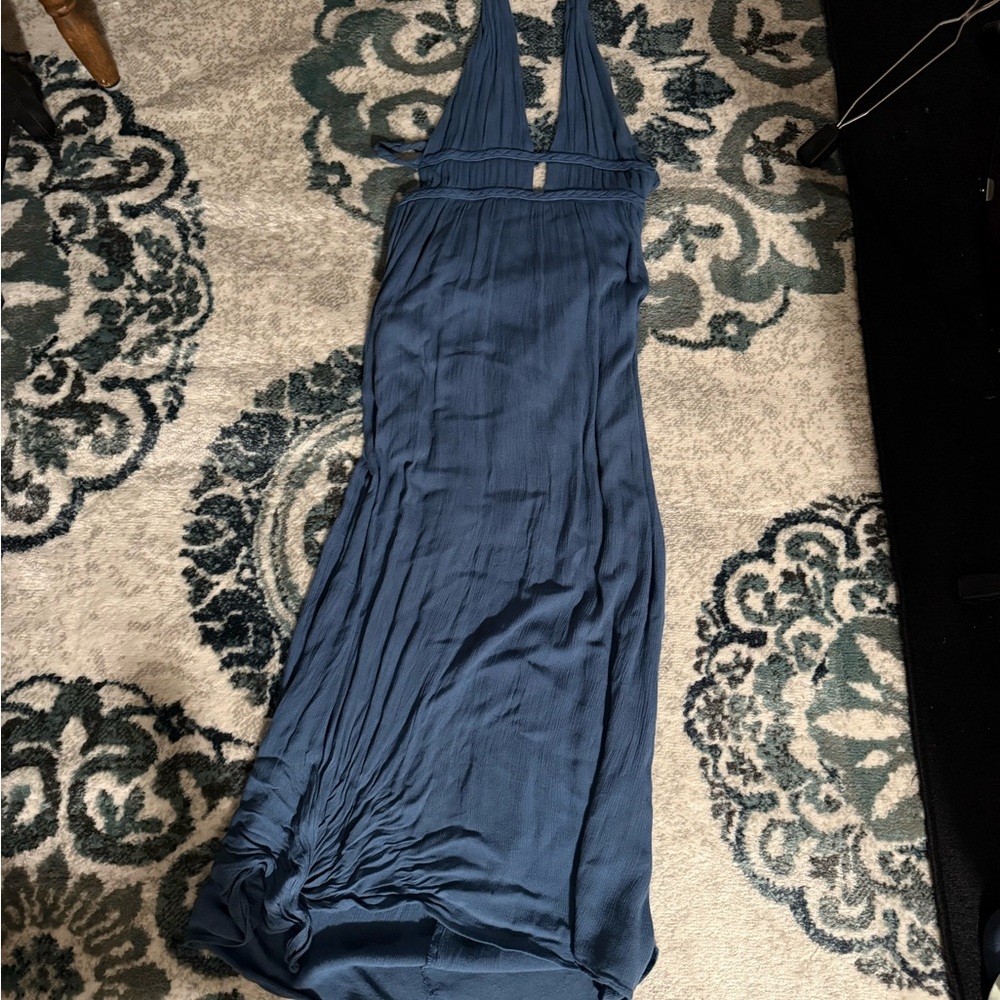Meghan LA Blue Halter Dress